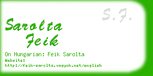 sarolta feik business card